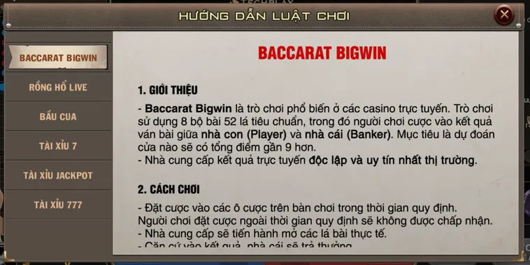 Tuyệt Chiêu Chinh Phục Baccarat BigWin Livestream Tại B52 Club Nhận Thưởng Lớn