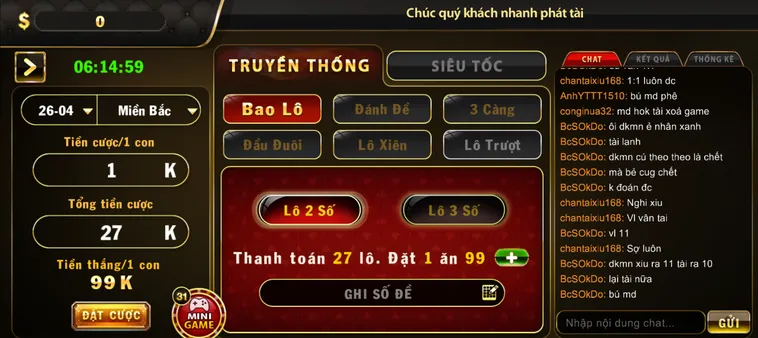 Hướng Dẫn Cách Chơi Lô Đề 1 Ăn 99 Tại B52 Club Nhận Thưởng Lớn Hàng Ngày