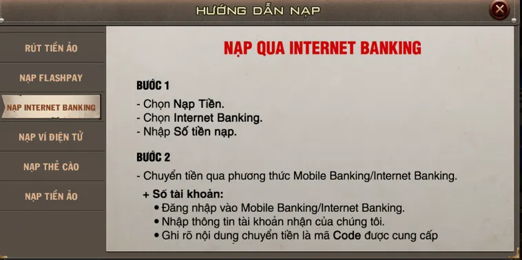 Nạp Tiền B52 Club Hướng Dẫn Giao Dịch Nạp Vốn Nhanh Chóng Uy Tín Nhất