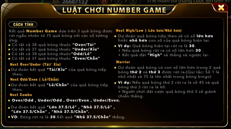 Number Game Tại B52 Club Trải Nghiệm Cá Cược Đẳng Cấp Với Những Con Số May Mắn