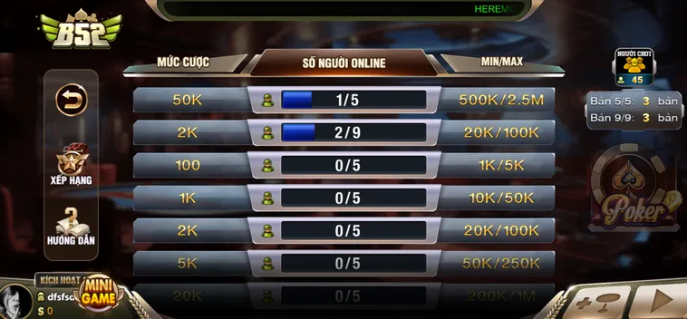 Poker Tại B52 Club Trải Nghiệm Đấu Trí Đỉnh Cao Cùng Cơ Hội Thắng Lớn